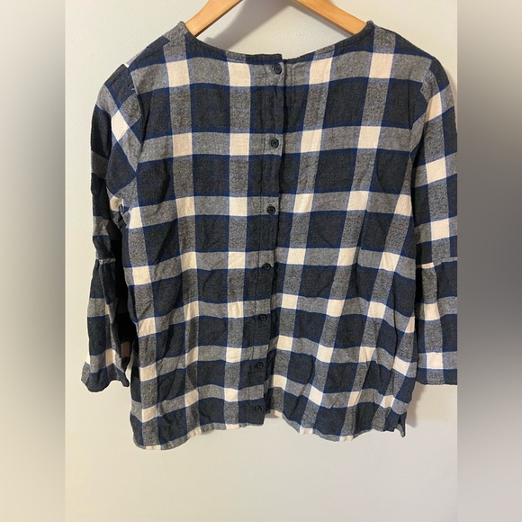 HATCH Collection Maternity Madeline Flannel Button Back Top XS/0 - Picture 5 of 6